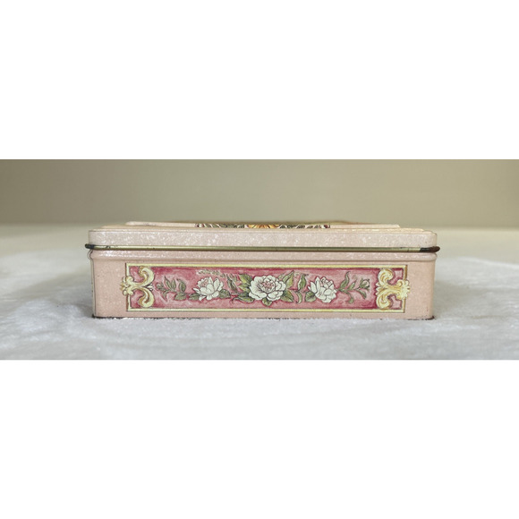 VTG Metal Tin Keller Charles of Philadelphia Flowers Floral Pink White Charity - Picture 6 of 11